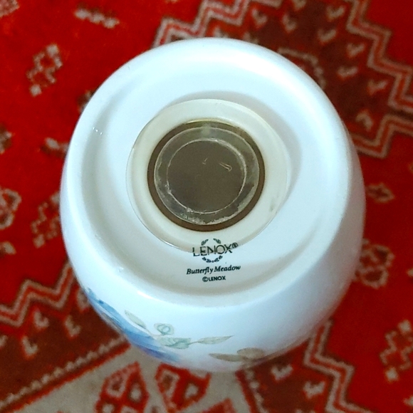 Porcelain 4 place floral garden toothbrush holder. Butterfly meadow by Lenox. - Picture 5 of 5